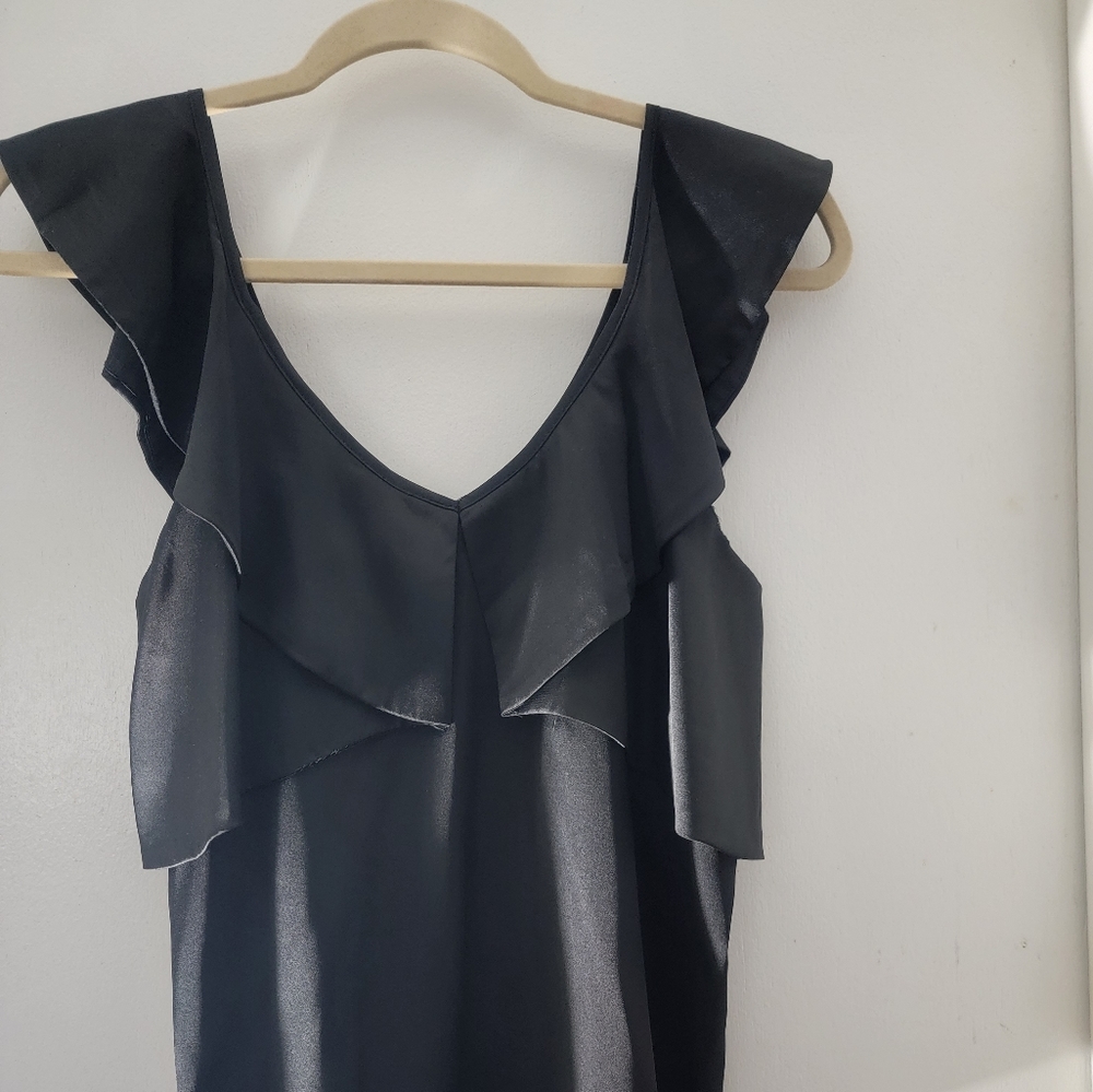 Black silk blouse